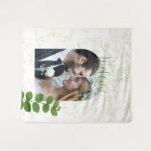 Tenture Photo de mariage vert chic (Devant (Horizontal))