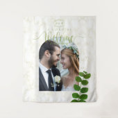 Tenture Photo de mariage vert chic (Devant)