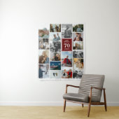 Tenture Photo de Maroon Collage Joyeux Anniversaire Nom et (En situation)