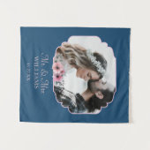 Tenture Photo de portrait de mariage juste marié Anniversa (Devant (Horizontal))