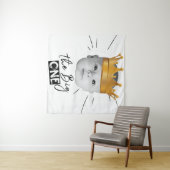 Tenture Photo de première année noir blanc moderne (En situation (horizontale))