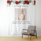 Tenture Photo de souvenir à l'amour éternel Roses rouges e (En situation)