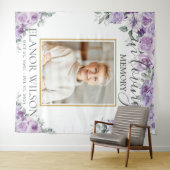 Tenture Photo de souvenir de funérailles florales de lilas (En situation (horizontale))