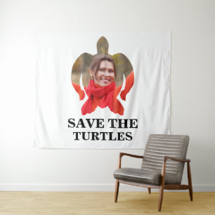 Tenture Photo de tortue marine personnalisée sauver les to