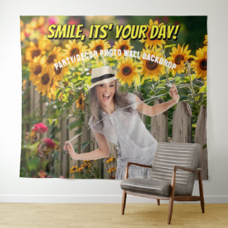 Tenture Photo - Décor de fête de jardin de tournesol