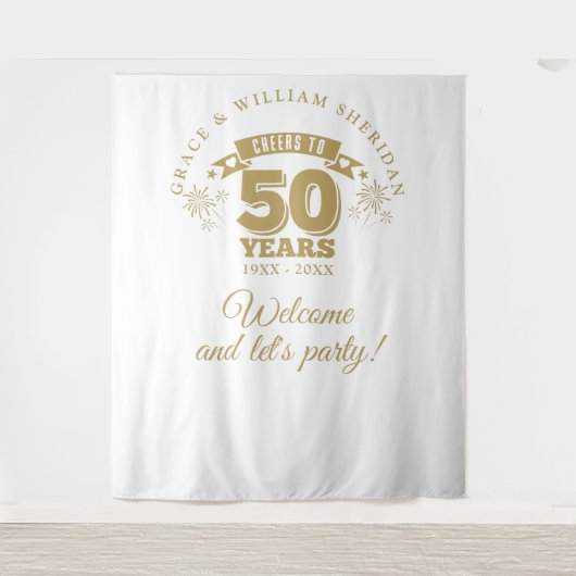 Tenture Photo du 50e anniversaire de l'or (Devant)