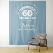 Tenture Photo du 60e anniversaire du mariage (En situation)