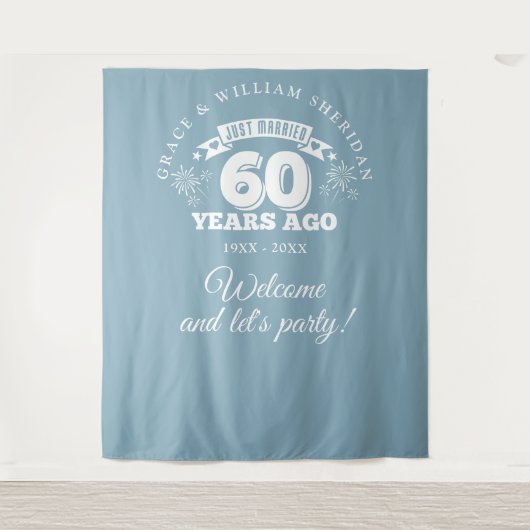 Tenture Photo du 60e anniversaire du mariage (Devant)