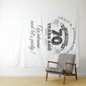 Tenture Photo du 70e anniversaire du mariage (En situation (horizontale))