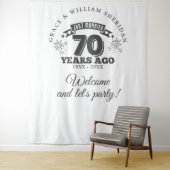 Tenture Photo du 70e anniversaire du mariage (En situation)