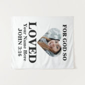 Tenture Photo du coeur personnalisée Christian Bible Verse (Devant (Horizontal))