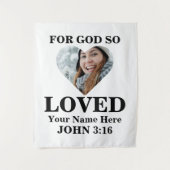 Tenture Photo du coeur personnalisée Christian Bible Verse (Devant)