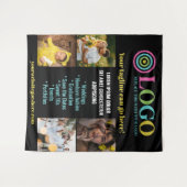 Tenture Photo du logo noir Petite entreprise Promo fond (Devant (Horizontal))