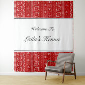 Tenture Photo d'un Motif palestinien sur fond de henné (En situation)