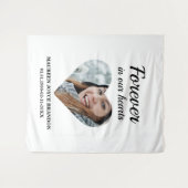 Tenture Photo en forme de coeur Pour toujours dans nos coe (Devant (Horizontal))