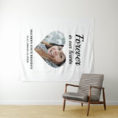 Tenture Photo en forme de coeur Pour toujours dans nos coe (En situation (horizontale))