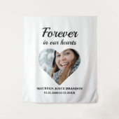 Tenture Photo en forme de coeur Pour toujours dans nos coe (Devant)