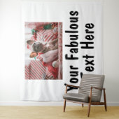 Tenture Photo et texte personnalisés (En situation)