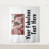 Tenture Photo et texte personnalisés (Devant)