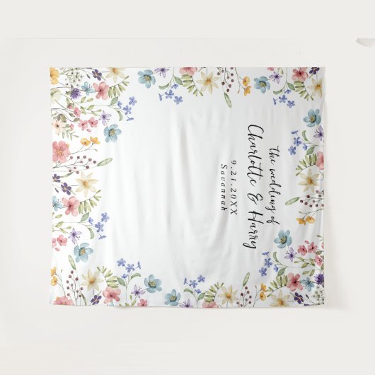 Tenture Photo Fleur sauvage moderne Mariage Contexte (Devant (Horizontal))