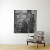 TENTURE PHOTO GRAYSCALE D'ÉLÉPHANTS EN EAU POTABLE (En situation (horizontale))