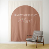 Tenture Photo minimaliste moderne Joyeux Anniversaire (En situation)