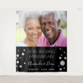Tenture photo noir 60e anniversaire de mariage diamant (Devant)