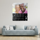 Tenture photo noir pour 60e anniversaire de mariage diaman