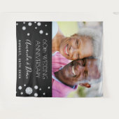 Tenture photo noir pour 60e anniversaire de mariage diaman (Devant (Horizontal))