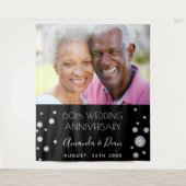 Tenture photo noir pour 60e anniversaire de mariage diaman (Devant)