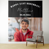 Tenture Photo personnalisée noir blanc moderne (En situation)