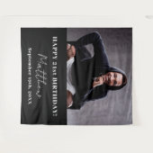 Tenture Photo personnalisée noir blanc moderne (Devant (Horizontal))