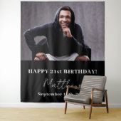 Tenture Photo personnalisée noir blanc moderne (En situation)