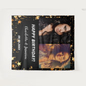 Tenture Photo personnalisée noir étoiles amis (Devant (Horizontal))