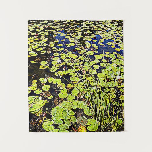 Tenture Photo Pond Lily Pads and Reeds (Devant)