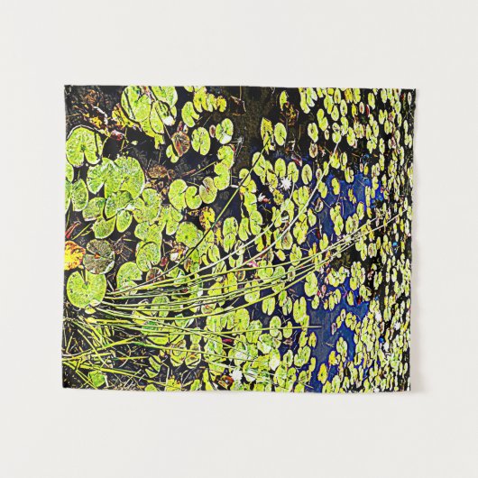 Tenture Photo Pond Lily Pads and Reeds (Devant (Horizontal))