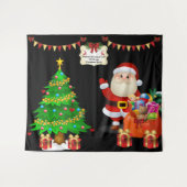 Tenture Photo Selfie fond Noël Personnaliser le texte (Devant (Horizontal))