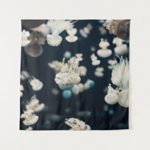 TENTURE PHOTO SOUS-MARINE DE JELLYFISH BLANC