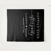 Tenture Photobooth de fête « Happily Ever After » noir (Devant (Horizontal))