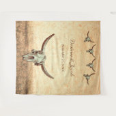 Tenture Photobooth de mariage crâne de taureau marron occi (Devant (Horizontal))