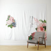 Tenture Photobooth de mariage dans les tons roses et borde (En situation (horizontale))