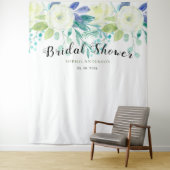 Tenture Photobooth de mariage floral aquarelle de printemp (En situation)