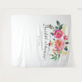 Tenture Photobooth de mariage floral aquarelle de printemp (Devant (Horizontal))