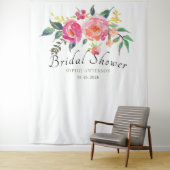 Tenture Photobooth de mariage floral aquarelle de printemp (En situation)
