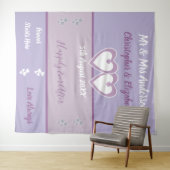 Tenture Photobooth de mariage Fond lavande et lilas (En situation (horizontale))