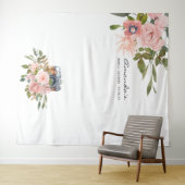 Tenture Photobooth de mariage Rose Gold et Rose Pâle (En situation (horizontale))