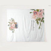 Tenture Photobooth de mariage Rose Gold et Rose Pâle (Devant (Horizontal))