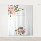 Tenture Photobooth de mariage Rose Gold et Rose Pâle (Devant)