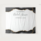 Tenture Photobooth Mariage Agate Or Noir (Devant (Horizontal))