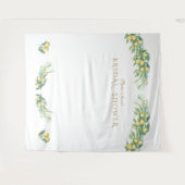 Tenture Photobooth Mariage avec Citron Aquarelle (Devant (Horizontal))